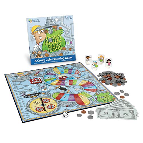 Learning Resources Money Bags Coin Value Game Ages 7 Fun Games for Kids Develops Math Skills and Recognition Educational Play Kids For 2 to 4 Players 0 belly baby and beyond