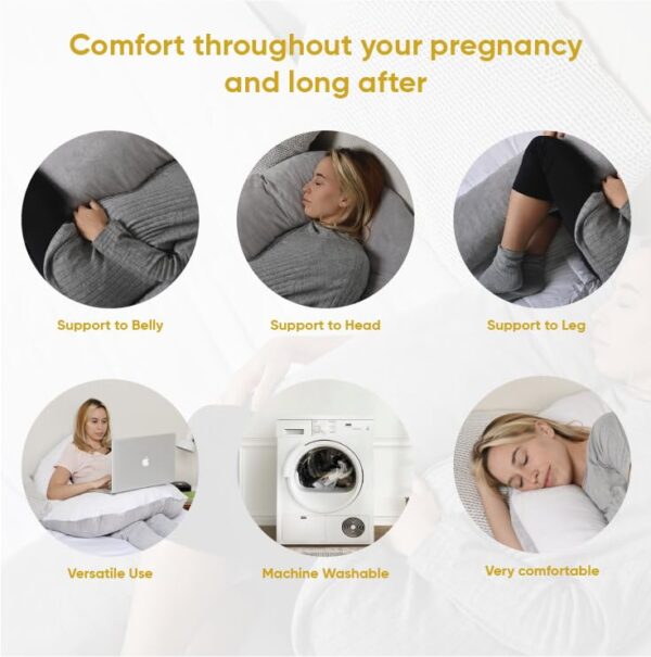 Leket Pregnancy pillow pregnancy pillows for sleeping almohada para embarazada full body pillow maternity pillow for pregnant women memory foam pregnancy pillow long pillow cooling gel 0 1 belly baby and beyond