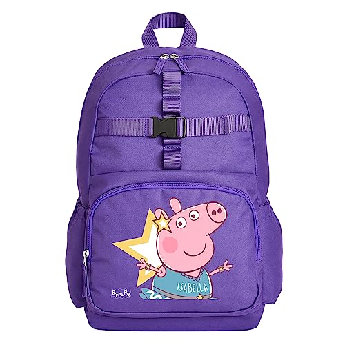 Lets Make Memories Kids Backpack for School Personalized Peppa Pig Bookbag with Lunch Box Purple Dance 0 belly baby and beyond