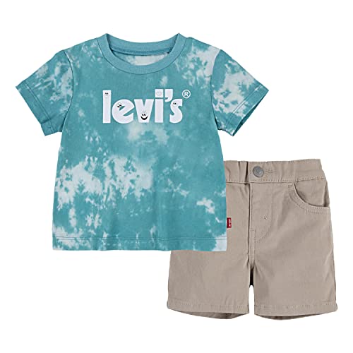 Levis baby boys Graphic T shirt and Shorts 2 piece Set 0 belly baby and beyond