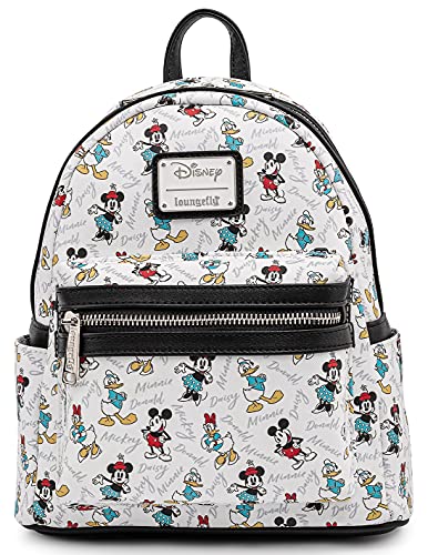 Loungefly Disney Mickey Minnie Mouse Donald Daisy Mini Backpack Handbag White 0 belly baby and beyond
