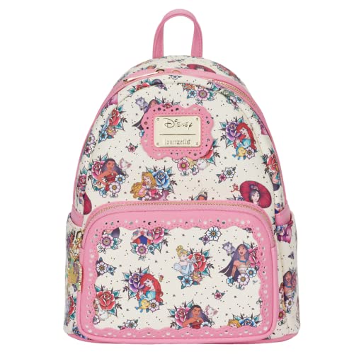 Loungefly Disney Princess AOP Tattoo Mini Backpack 0 belly baby and beyond