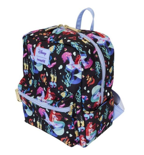 Loungefly Disney The Little Mermaid 35th Anniversary Life Is The Bubbles All Over Print Nylon Mini Backpack 0 0 belly baby and beyond