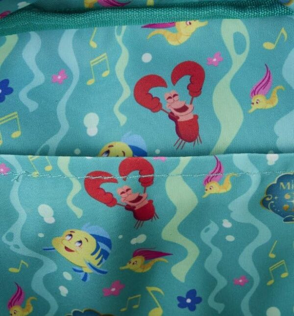 Loungefly Disney The Little Mermaid 35th Anniversary Life Is The Bubbles All Over Print Nylon Mini Backpack 0 2 belly baby and beyond