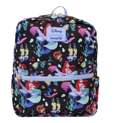 Loungefly Disney The Little Mermaid 35th Anniversary Life Is The Bubbles All Over Print Nylon Mini Backpack 0 belly baby and beyond