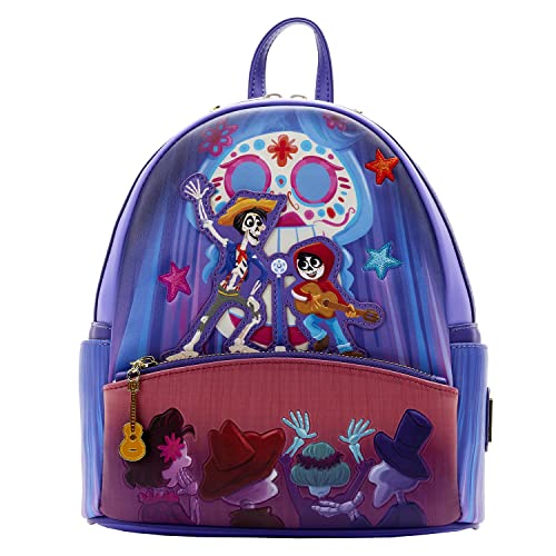 Loungefly PIXAR MOMENTS MIGUEL and HECTOR PERFORMANCE MINI BACKPACK 0 belly baby and beyond