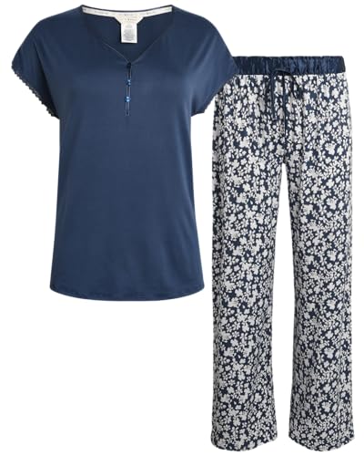 Lucky Brand Womens Pajama Set 2 Piece Henley Sleep Shirt and Lounge Pants Sleepwear Set for Women S XL 0 belly baby and beyond