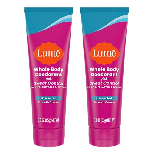 Lume Whole Body Deodorant Plus Sweat Control Smooth Cream Tube 72 Hour Odor And Sweat Control Baking Soda Free Skin Loving 30 ounce Unscented 0 belly baby and beyond