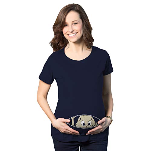 Maternity Baby Peeking T Shirt Funny Pregnancy Tee for Expecting Mothers 0 belly baby and beyond