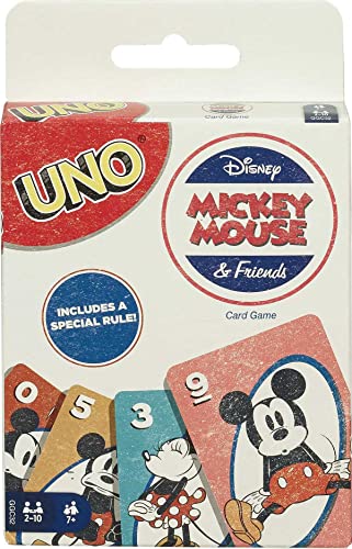 Mattel Games UNO Disney Mickey Mouse and Friends Card Game for Kids Adults for Game Night and Travel 2 10 Players 0 belly baby and beyond