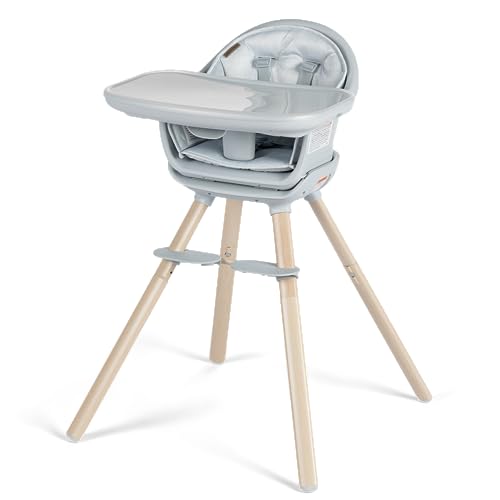 Maxi Cosi Moa 8 in 1 High Chairs for Babies and Toddlers Machine Washable Infant High Chair Compact Convertible High Chair Lightweight Design Classic Gray 0 belly baby and beyond