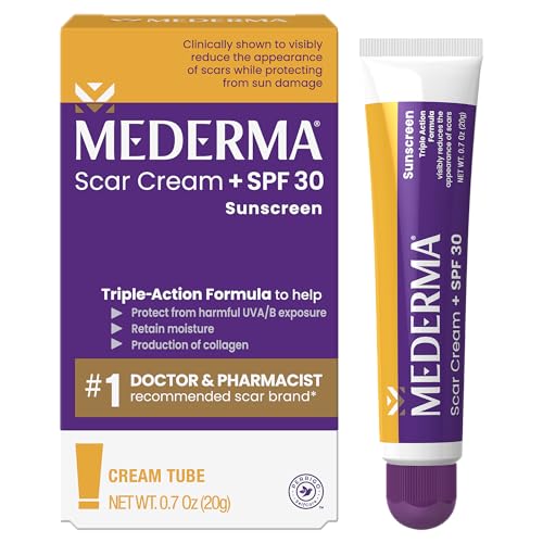 Mederma Scar Cream Plus SPF 30 Sunscreen Protects from Sun Damage Reduces the Appearance of Scars 07 Ounce 20 grams Packaging May Vary 0 belly baby and beyond