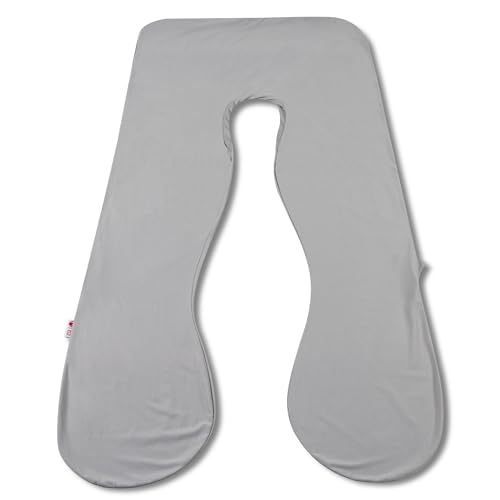 Meiz Cooling Pregnancy Pillow Cover Maternity Pillow Cover U Shaped Pregnancy Pillow Cooling Jersey Cover Grey 0 belly baby and beyond
