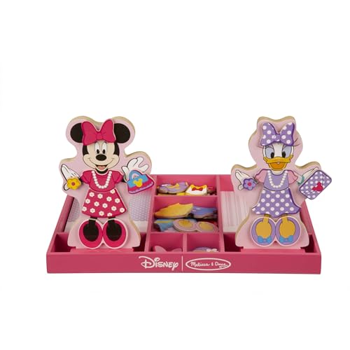 Melissa Doug Disney Minnie Mouse and Daisy Duck Magnetic Dress Up Wooden Doll Pretend Play Set 40 pcs Minnie Mouse Toys Disney Dress Up Dolls For Preschoolers And Kids Ages 3 0 belly baby and beyond