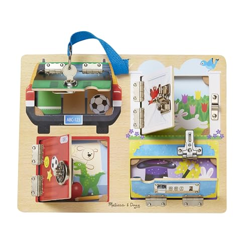 Melissa Doug Locks and Latches Board Wooden Educational Toy 0 belly baby and beyond