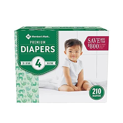 Members Mark Premium Baby Diapers Size 4 22 37 Pounds 210 Count 0 belly baby and beyond