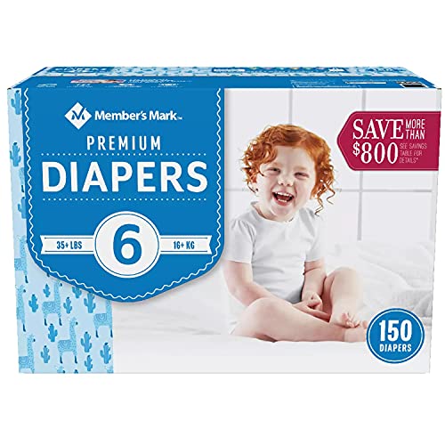 Members Mark Premium Baby Diapers Size 6 35 Pounds 150 Count 0 belly baby and beyond