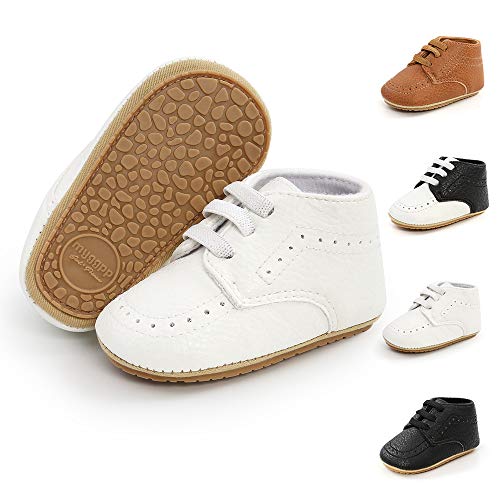 Miamooi Infant Baby Boys Girls Loafers Classic PU Leather Wedding Dress Shoes Toddler Brogue Formal Flat Lazy Crib Oxford First Walking Christening Shoe 0 belly baby and beyond