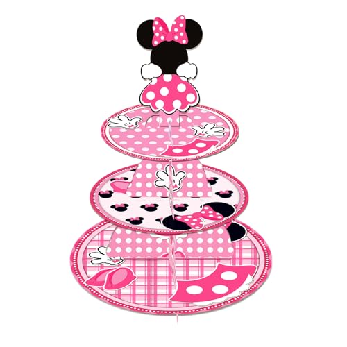 Minnie Cupcake Stand 3 Tier Cupcake Holder Dessert Tower for Wedding Birthday Baby Shower Party Decorations 0 belly baby and beyond