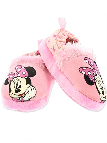 Minnie Mouse Toddler Girls Plush A Line Slippers 0 belly baby and beyond