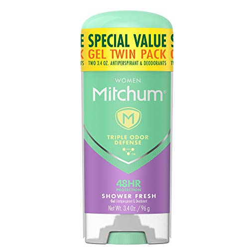 Mitchum Womens Deodorant Antiperspirant Stick Triple Odor Defense Gel 48 Hr Protection Shower Fresh 34 Oz Pack of 2 0 belly baby and beyond
