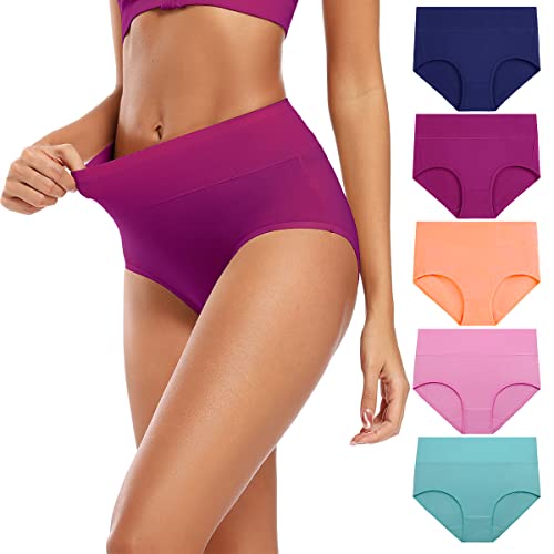 Molasus Womens Cotton Underwear High Waisted Full Coverage Ladies Panties Regular Plus Size 0 belly baby and beyond