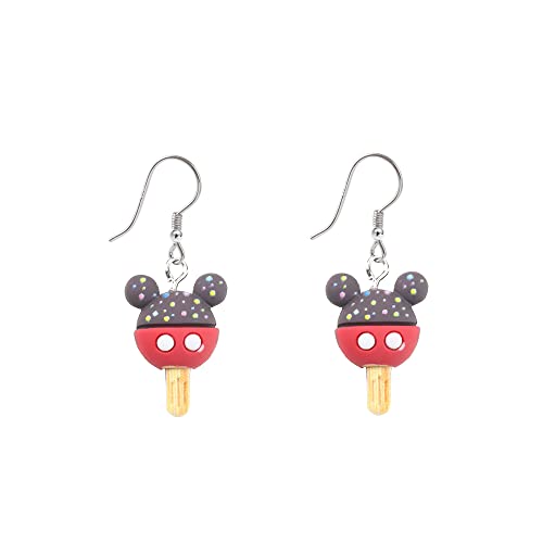 Mouse Ice Cream Dangle Earrings for Women Resin Sweet Chocolate Ice Cream Drop Hook Earrings Hoops Statement Studs Cute Christmas Ear Jewelry Gifts 0 belly baby and beyond