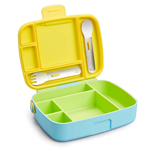 Munchkin Lunch Bento Box for Kids Includes Utensils Green 0 belly baby and beyond