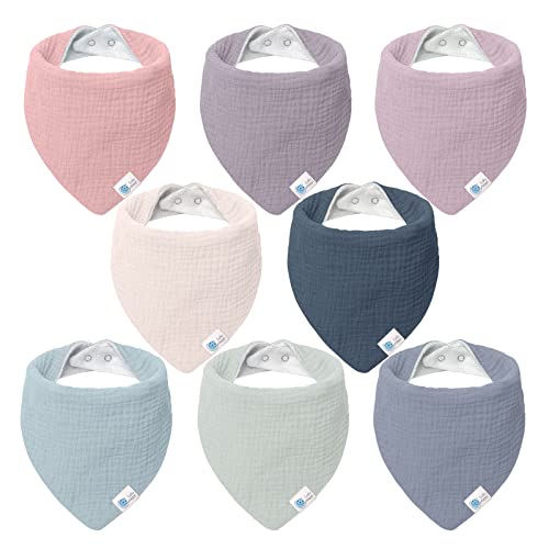Muslin Baby Bibs 100 Cotton Baby Bandana Drool Bibs for Teething and Drooling 0 belly baby and beyond