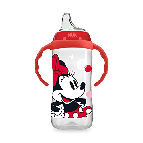 NUK Disney Large Learner Spill Proof Sippy Cup Minnie Mouse 10 Oz 1Pack BPA Free Spill Proof Sippy Cup 0 belly baby and beyond