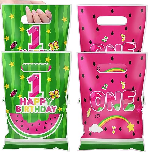 Nabenkalu 50 Pcs Cartoon Melon Birthday Party Supplies Goodie Bags Candy Gift Treat Bags for Kids Boys Girls J Watermelon One In A Melon Party Decorations Favors 0 belly baby and beyond