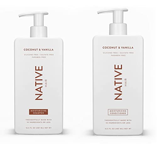 Native Shampoo and Conditioner Set Sulfate Free Paraben Free Dye Free with Naturally Derived Clean Ingredients 165 oz Coconut Vanilla Moisturizing 2 13 ounces 0 belly baby and beyond