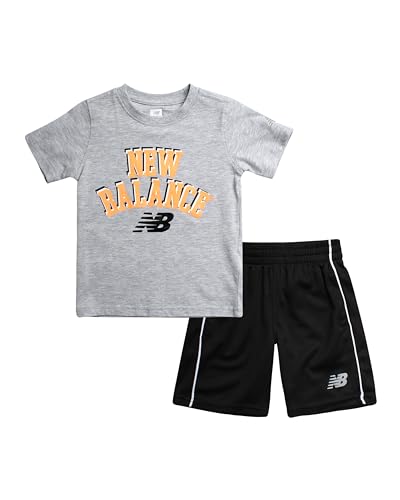 New Balance Baby Boys Shorts Set 2 Piece T Shirt and Gym Shorts Summer Outfits for Infants Toddlers Boys 12M 7 0 belly baby and beyond