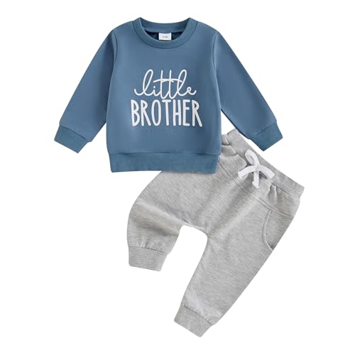 Newborn Baby Boy Fall Clothes Long Sleeve Letter Print Sweatshirt Tops Pants Set Cute Toddler Infant Winter Outfit 0 belly baby and beyond