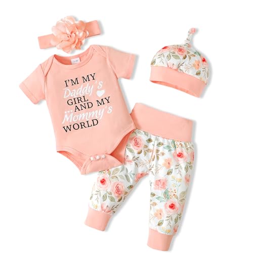 Newborn Baby Girl ClothesInfant Girl Outfits Set Ruffle Romper Pants Headband 3psc Summer 0 belly baby and beyond