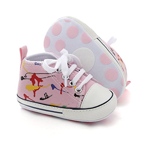 Newborn Baby Girls Boys Canvas Shoes Infant Soft Sole Slip On First Walkers Sneaker Toddler Flat Loafers High Top Crib Denim Unisex Moccasins Shoe 0 belly baby and beyond