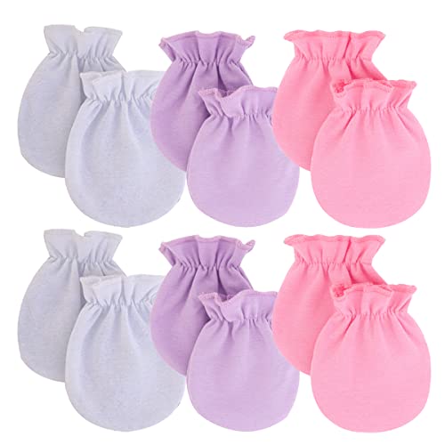 Newborn Baby Unisex Baby Mittens No scratch MittsNo Scratch Infant Gloves Mitten for BabySet of 6 Gloves 0 belly baby and beyond