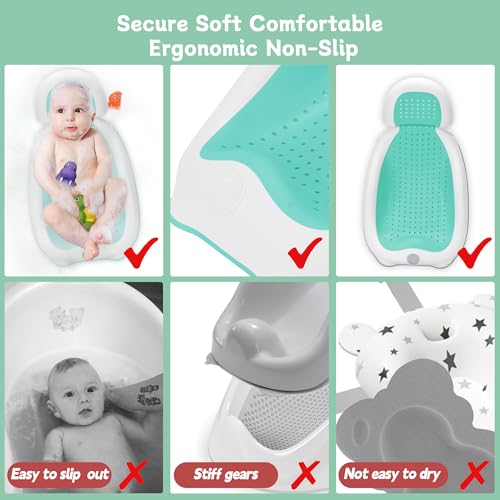 Newborn Bathtub Baby Tubs for NewbornsFoldable Baby Bather Baby Sink BathNewborn Baby Bathtub for NewbornInfant Bathtub Baby Bath Tub for Newborn Baby Bath Support Soft Sink Bather for Baby 0 2 belly baby and beyond