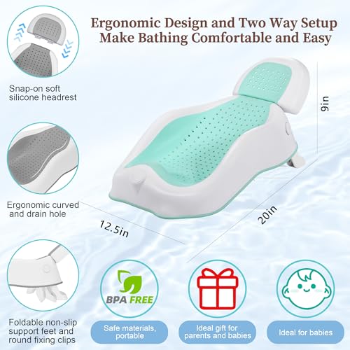 Newborn Bathtub Baby Tubs for NewbornsFoldable Baby Bather Baby Sink BathNewborn Baby Bathtub for NewbornInfant Bathtub Baby Bath Tub for Newborn Baby Bath Support Soft Sink Bather for Baby 0 3 belly baby and beyond