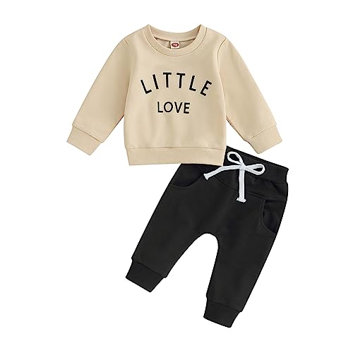 Newborn Infant Baby Boy Outfits Long Sleeve Pullover Sweatshirt Toddler Boys Pants Clothes Set Fall Winter 2Pcs 0 belly baby and beyond