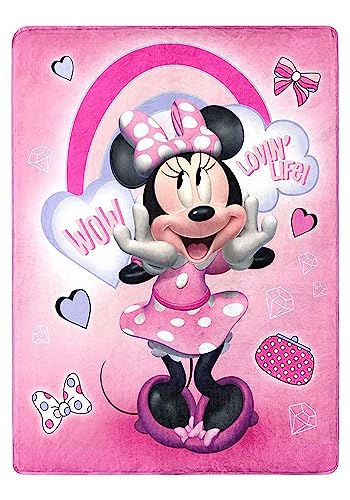 Northwest Minnie Mouse Silk Touch Throw Blanket 46 x 60 Wow Minnie 0 belly baby and beyond