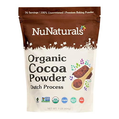 NuNaturals Organic Fair Trade Cocoa Powder Premium Dutch Process For Drinking and Baking 1 lb 0 belly baby and beyond