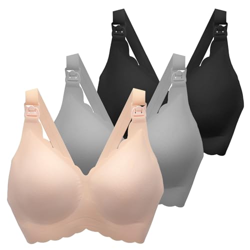 Nursing Bras for Breastfeeding Seamless Ultra Comfort Maternity Bra Natural Shape Pregnancy Bras for Women 0 belly baby and beyond