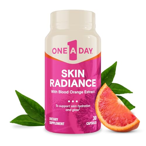 One A Day Skin Radiance Skin Supplement to Support Skin Hydration Glow with Blood Orange Extract Collagen Health with Vitamin C Vitamin E 30 Capsules 0 belly baby and beyond