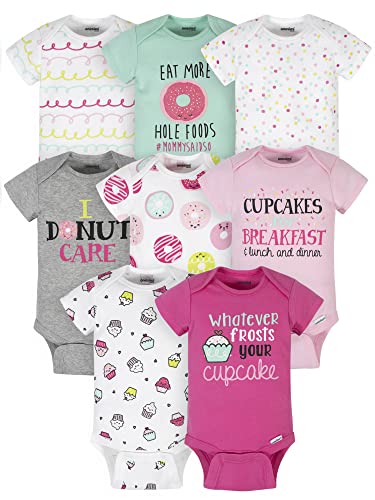 Onesies Brand baby girls 8 pack Short Sleeve Mix Match Bodysuits 0 belly baby and beyond