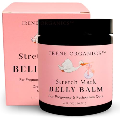 Organic Belly Butter for Pregnancy Stretch Mark Prevention and Treatment by Irene Organics Award Winning Anti Stretch Mark Tummy Balm For Pregnancy and Postpartum 4oz Hydrating Bump Cream 0 belly baby and beyond
