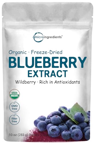 Organic Blueberry Extract Powder 10oz 100 Natural Fruit Powder Freeze Dried Wild Blueberries Source No Sugar Additives Great Flavor for Drinks Smoothie Beverages Non GMO Vegan 0 belly baby and beyond