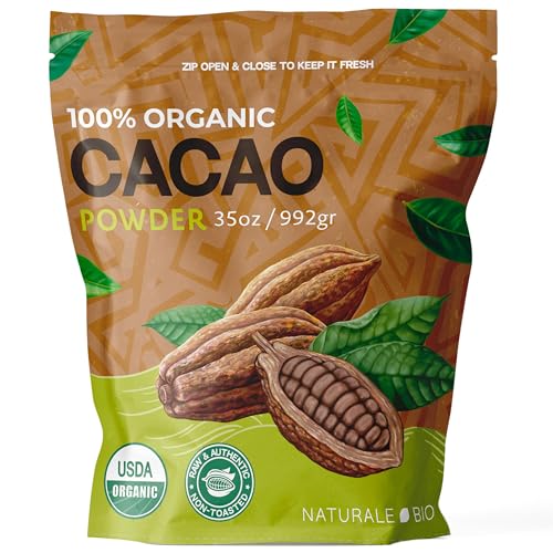 Organic Cacao Powder 35oz Cocoa Powder Unsweetened Natural and Pure Produced from Raw Cacao Beans Source of Magnesium Manganese and Phosphorus 0 belly baby and beyond