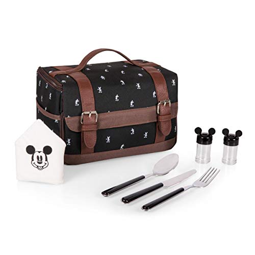PICNIC TIME Disney Mickey Mouse Lunch Bag Insulated Lunch Box with Utensil Set Lunch Cooler Bag Mickey Mouse Pattern 0 belly baby and beyond