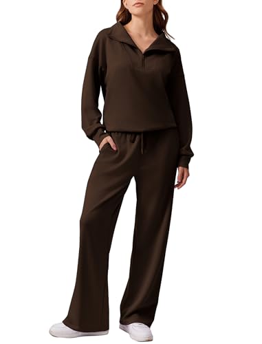 PINSPARK 2 Piece Sets for Women 2024 Fall Outfits Sweatsuit Oversized Sweatshirt Wide Leg Sweatpants Matching Set Tracksuit 0 belly baby and beyond